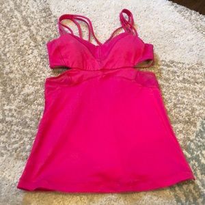 Cute Lululemon hot pink strappy top!
